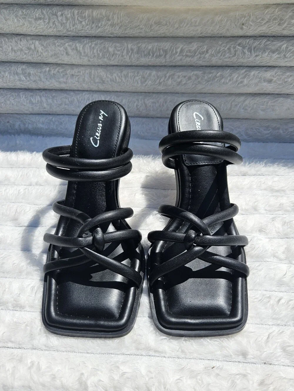 Circus NY Black Strappy Sandal Size 8